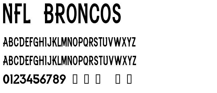 NFL Broncos font
